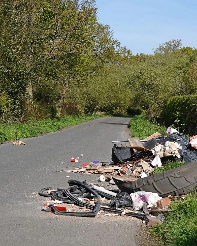 Country Road with Fly-Tipping Issues - thumbnail