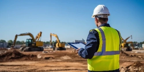 Construction Worker Surveying - Wide Thumb