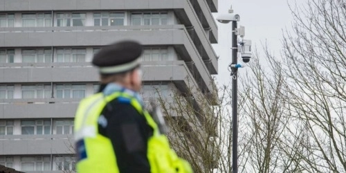 Police Man and WCCTV Camera - Wide Thumb