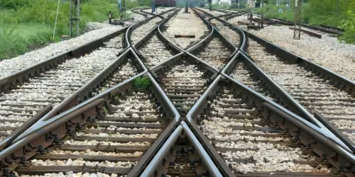 Blog wide railway track with crossing lines