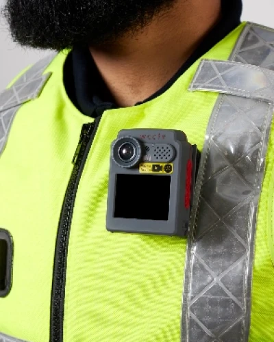 Guard Wearing Body Camera - Tall Thumb