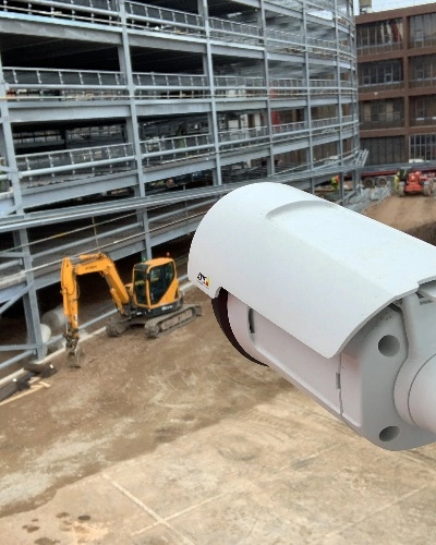 Time Lapse Camera at Construction Site - Tall Thumb