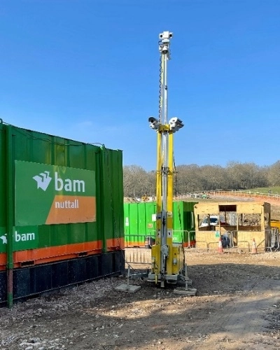 WCCTV Tower Installed Next to BAM Nuttall Cabins - Thumbnail