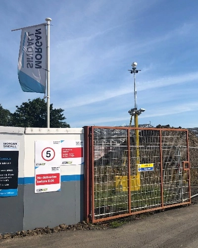 WCCTV CCTV Tower Securing Morgan Sindall Site - Thumbnail