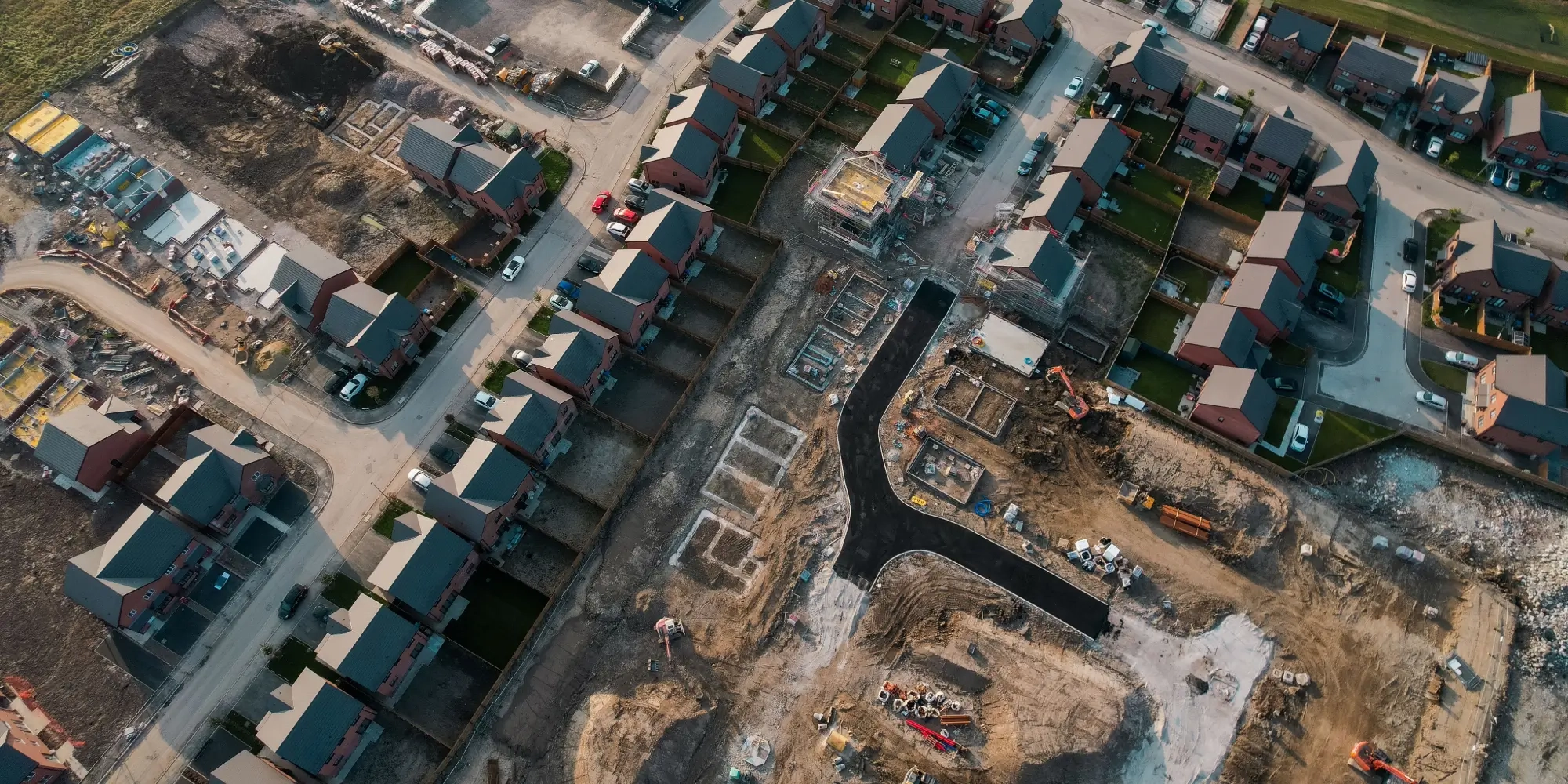 Construction Site Time Lapse Aerial Image