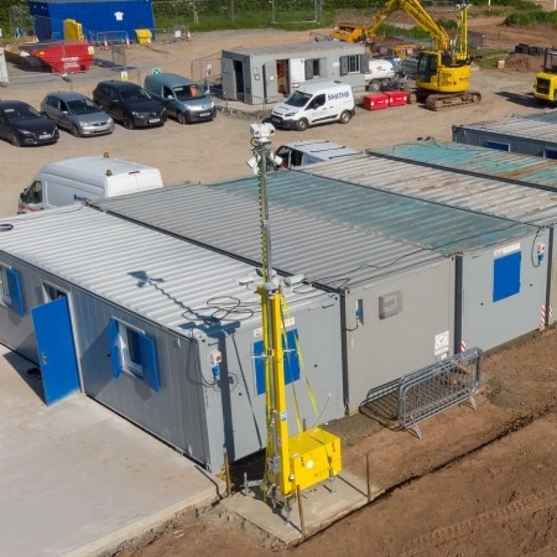A WCCTV Rapid Deployment CCTV Providing Construction Site Security 
