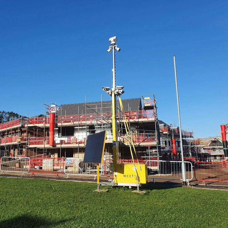 Rapid Deployment CCTV Tower on Building Site