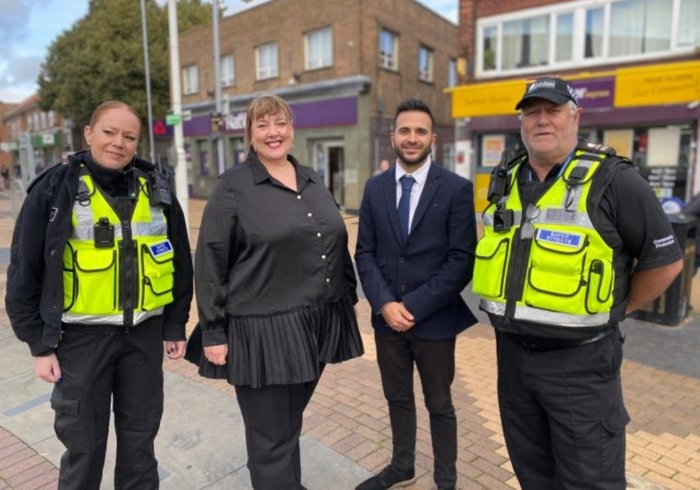 Police Officers With a WCCTV Help Point