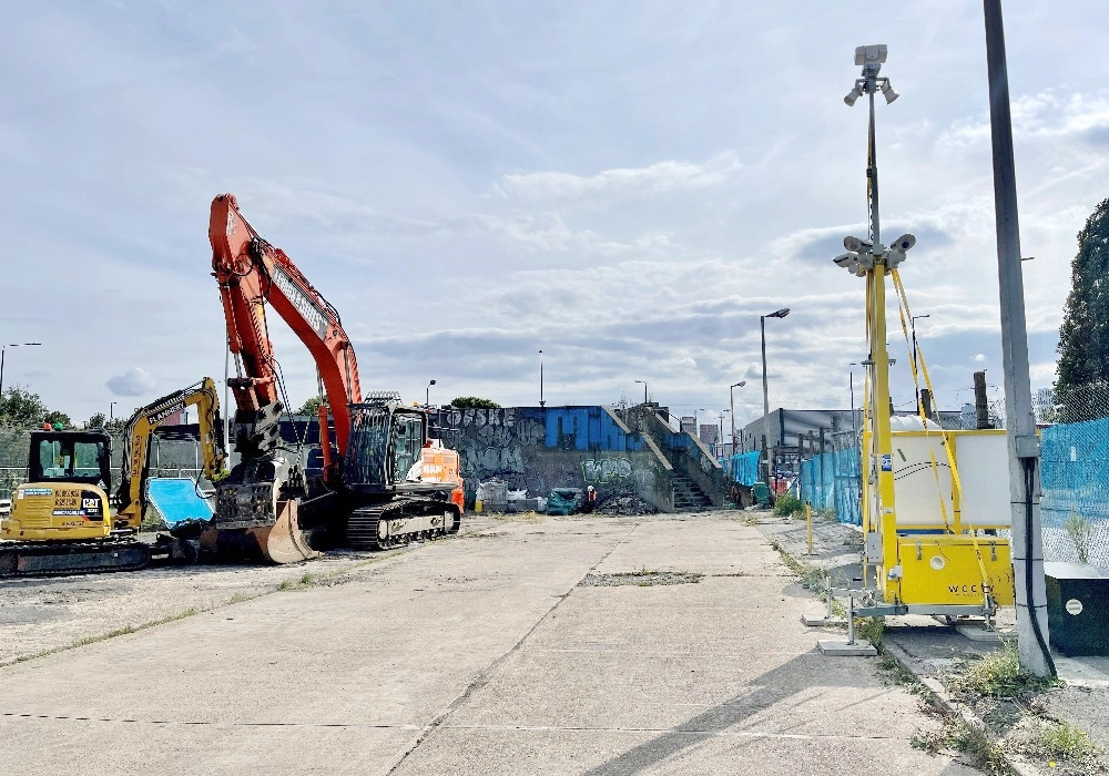 Construction Site Protected by CCTV Tower