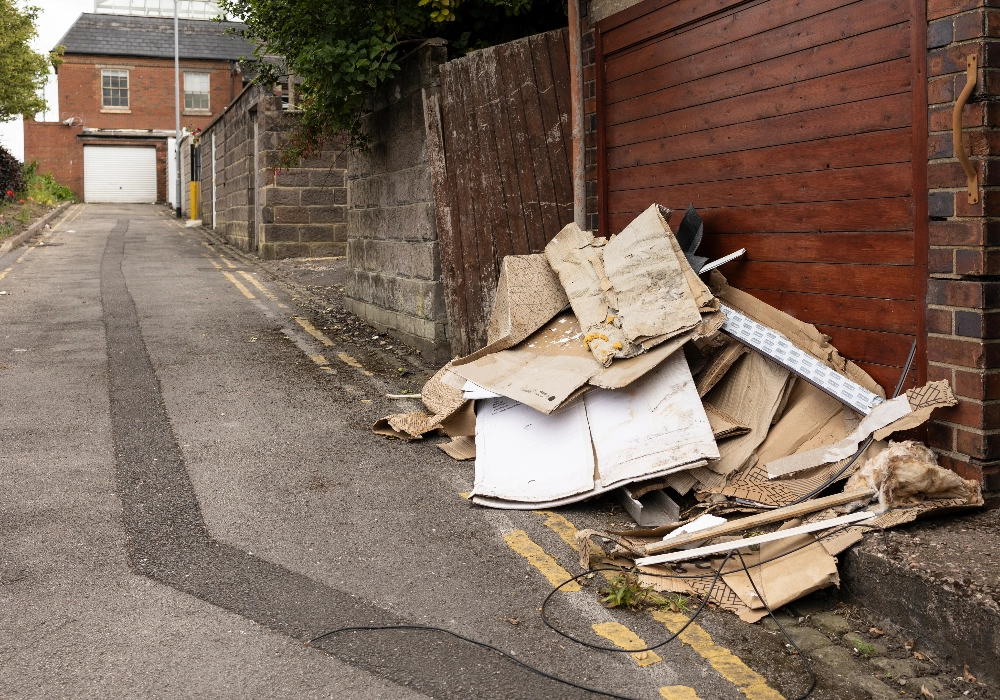 Street Affected by Fly-Tipping