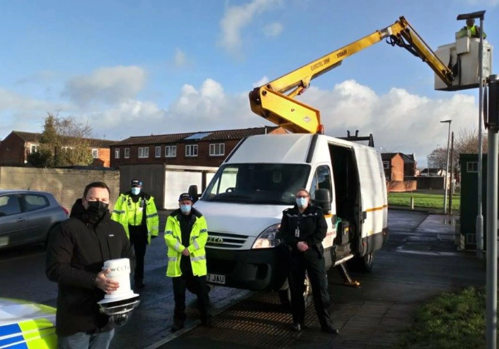 Cheshire Police Officers and WCCTV Camera