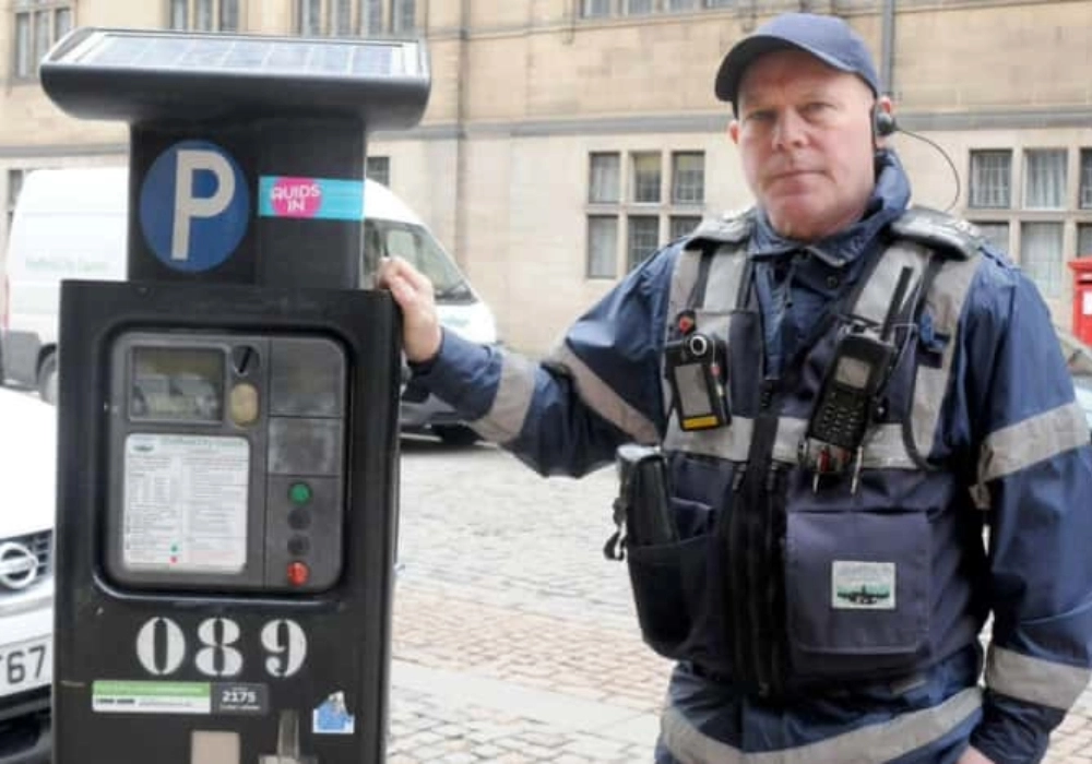 Sheffield Council Worker Wearing WCCTV Body Camera