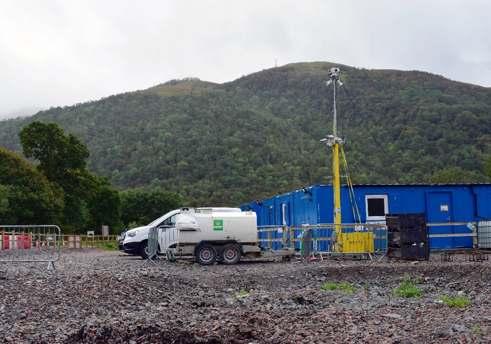 CCTV Tower at Remote Construction Site