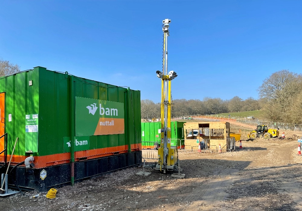 WCCTV Tower Installed Next to BAM Nuttall Cabins