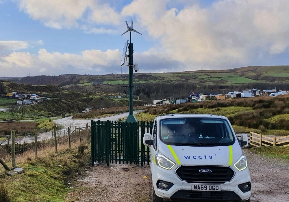 WCCTV's Solar Powered Redeployable CCTV Dome at Crook Hill Wind Farm