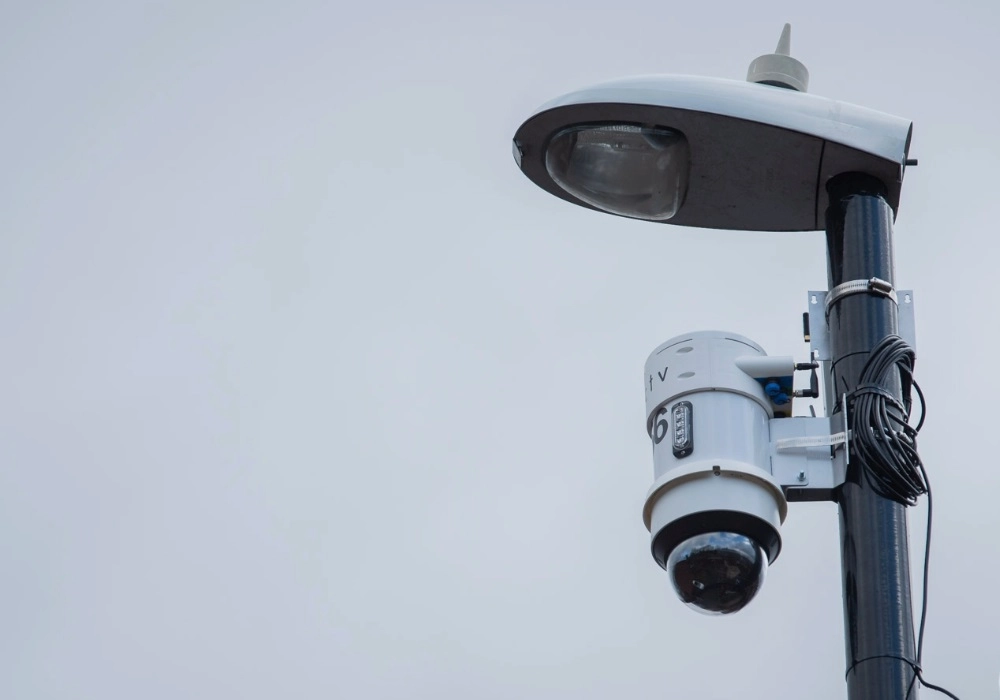 WCCTV Redeployable Camera Attached to a Lamppost