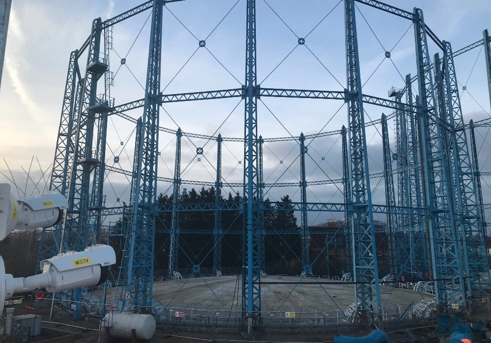 WCCTV Time Lapse Camera Filming a Gas Holder Demolition