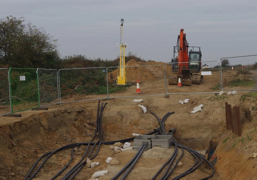 WCCTV Tower Watches Over Cable Jointing Site