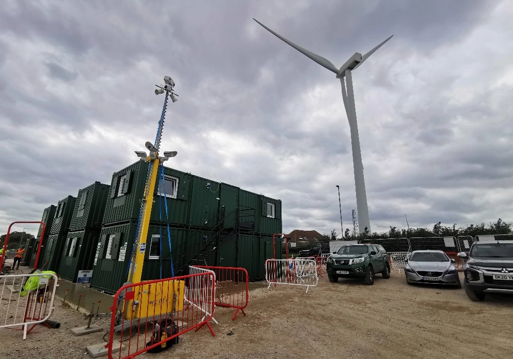 A WCCTV CCTV Tower Installed at a Wind Farm Project