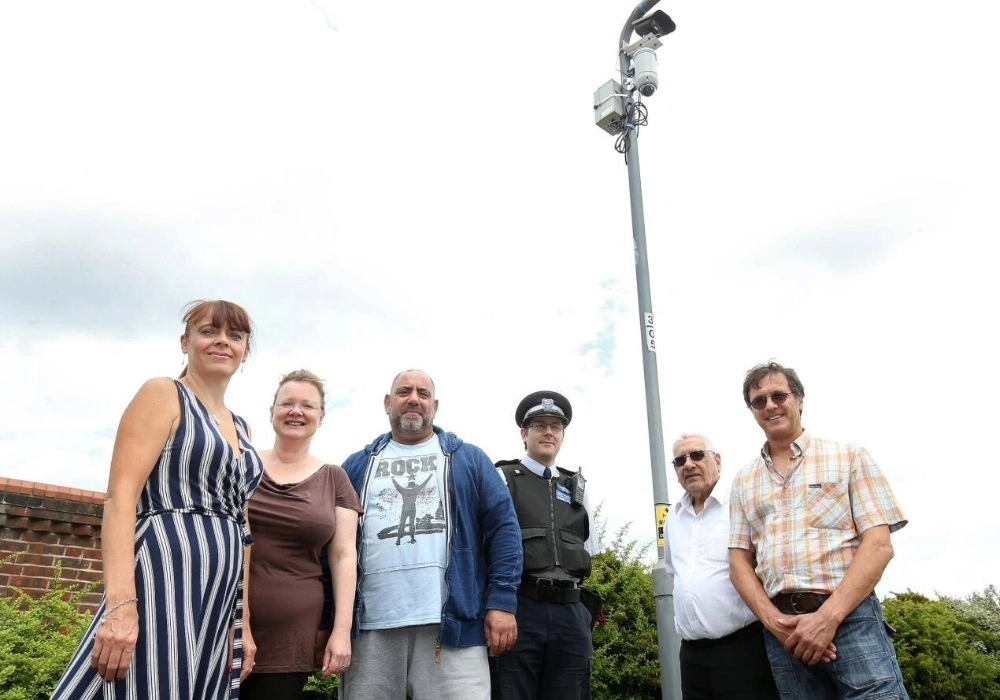 Police and Local Residents with a WCCTV Redeployable CCTV Camera