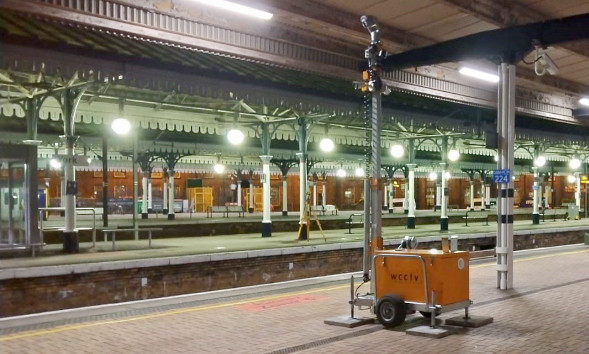 WCCTV Case Study - Network Rail - Great North Rail Project - Mobile CCTV Tower