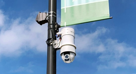 WCCTV 4G IR Mini Dome - Redeployable CCTV Camera - Lamp Post Install
