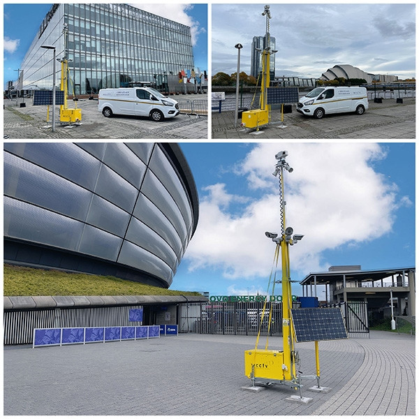 WCCTV Solar Fuel Cell Towers Provide Security at COP26 Glasgow