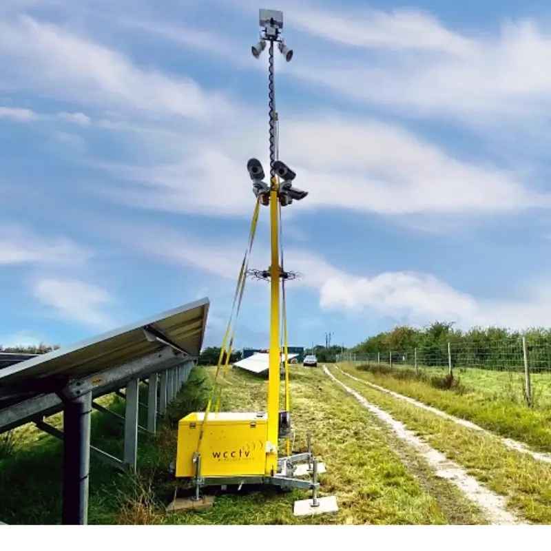 CCTV Tower in a Solar Field