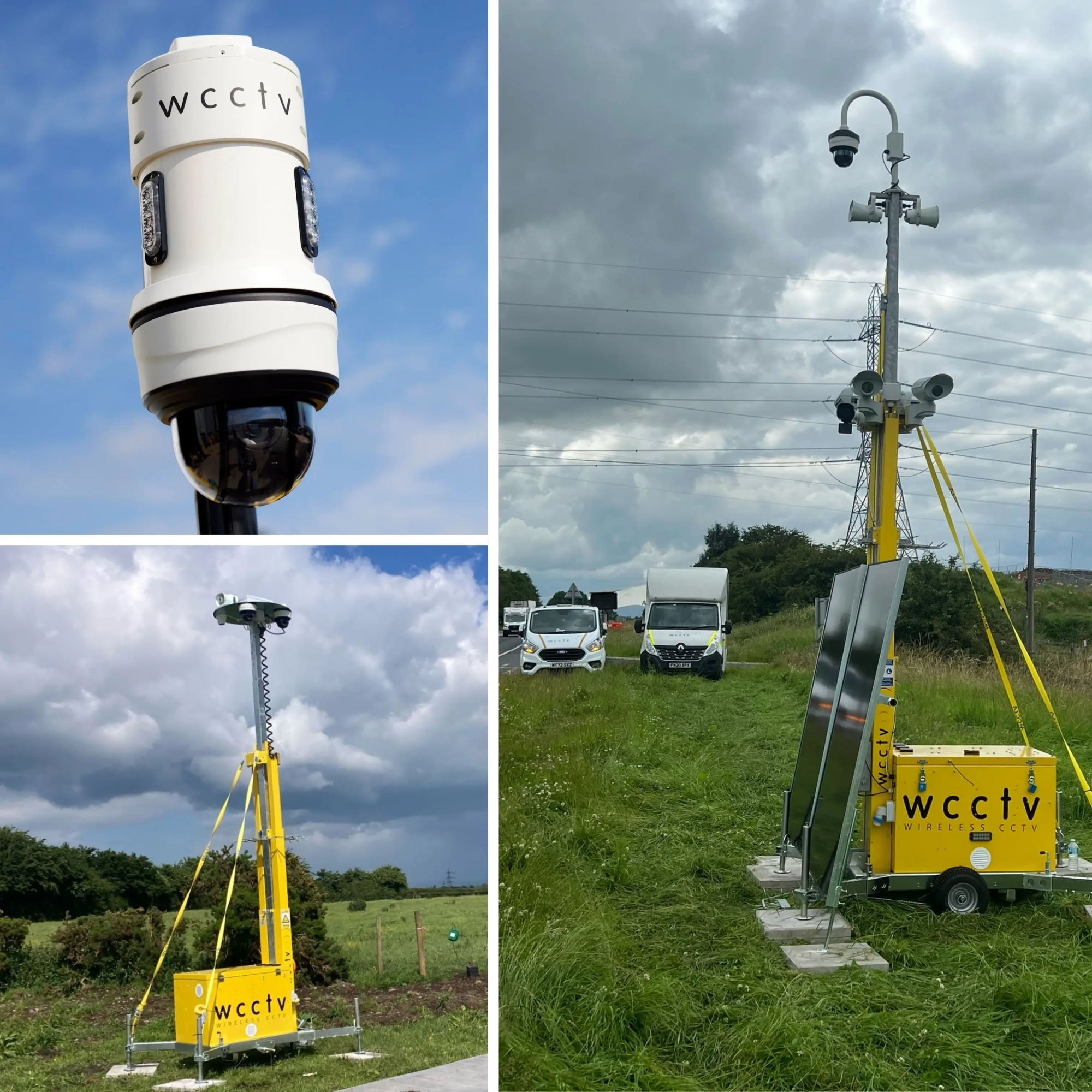 Collage of CCTV Tower and redeployable camera